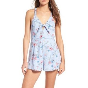 Nordstrom Lush Floral Tie-Front Romper